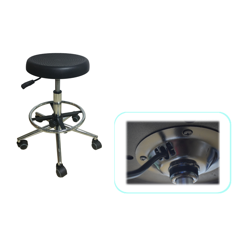 Revolving lab stools with armrest