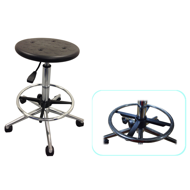 PU lab stool with height adjustment