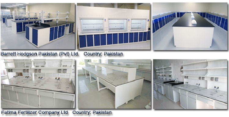 Laboratory work table showcase