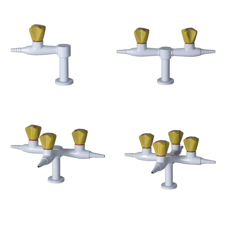 New Type Laboratory Equipment Bench-top Triple-head Righe Angle Gas Cock