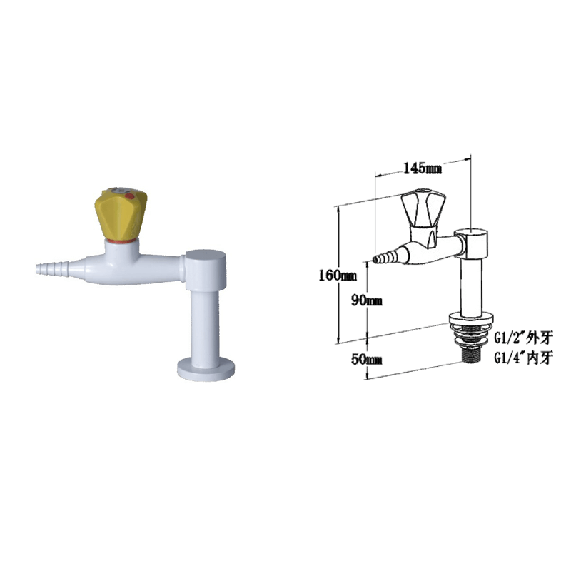 New Type Laboratory Equipment Bench-top Triple-head Righe Angle Gas Cock