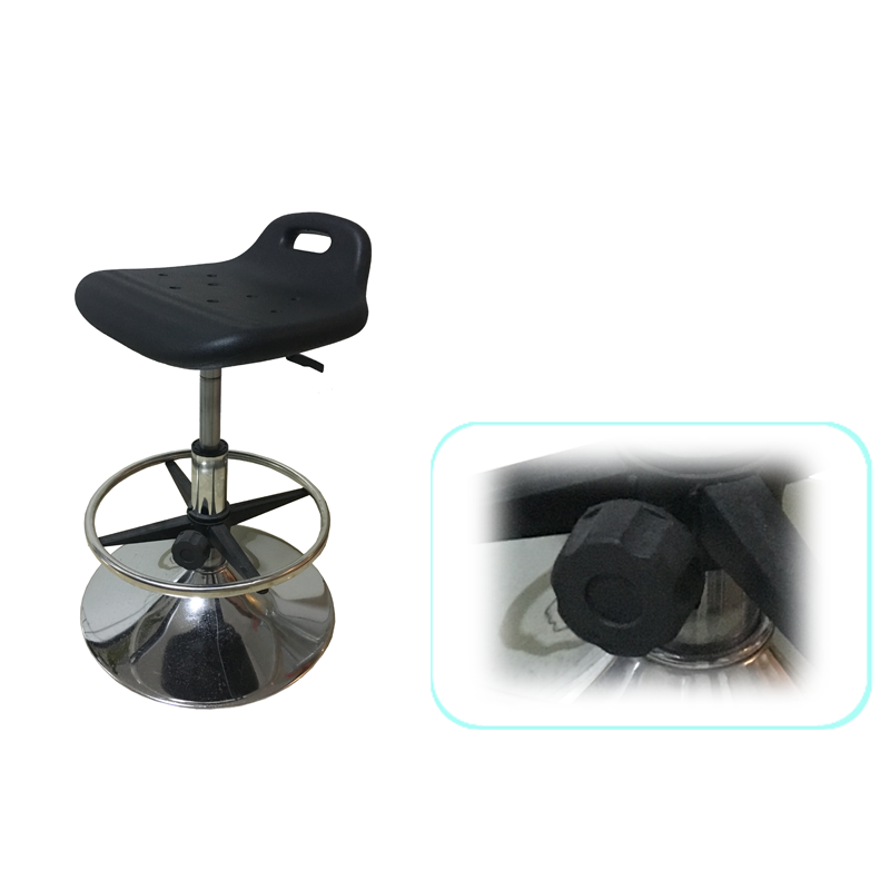 Height adjustable circle lab stool