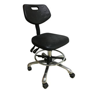 Height adjustable lab chairs with set castors