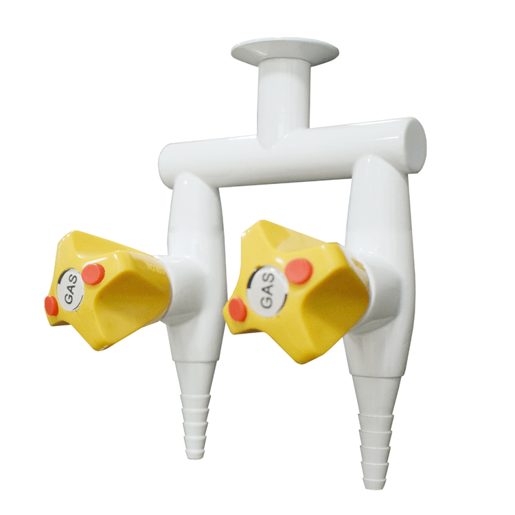 Safety high qulity celling double-head gas cock gas valve