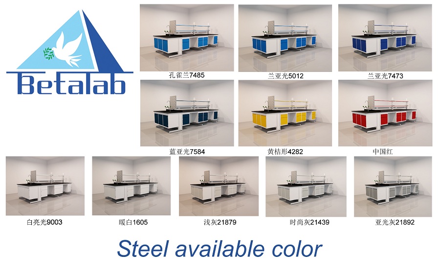 lab furniture color chart