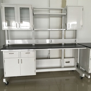 High quality lab furniture steel material chemical resistance lab work tables