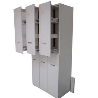 chemical reagent pull-out cabinet with steel bracket lab tall cabinet