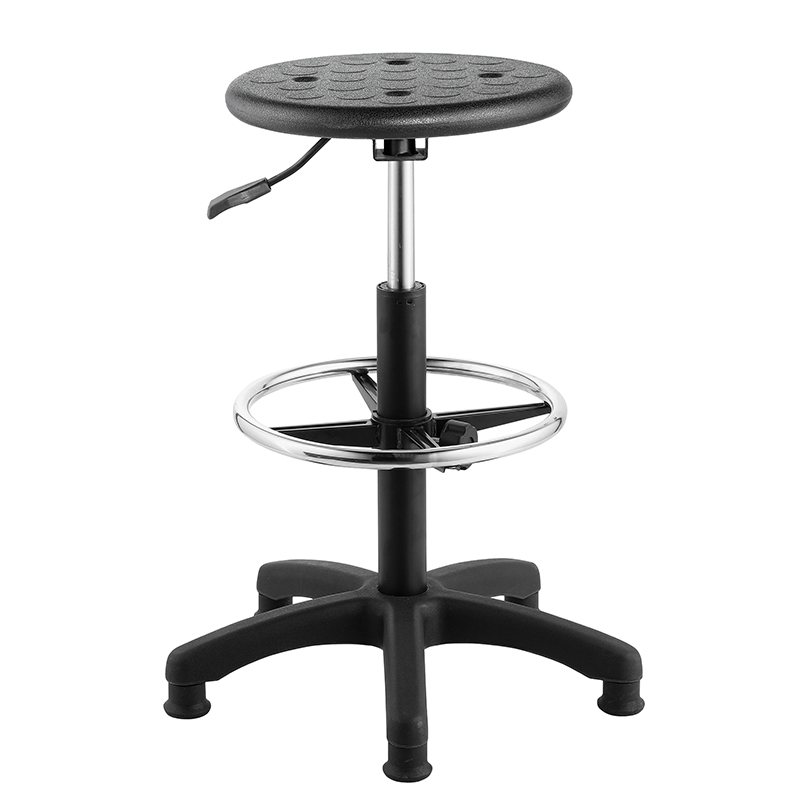 Aluminium alloy & Pu material height adjustable lab chair lab stool