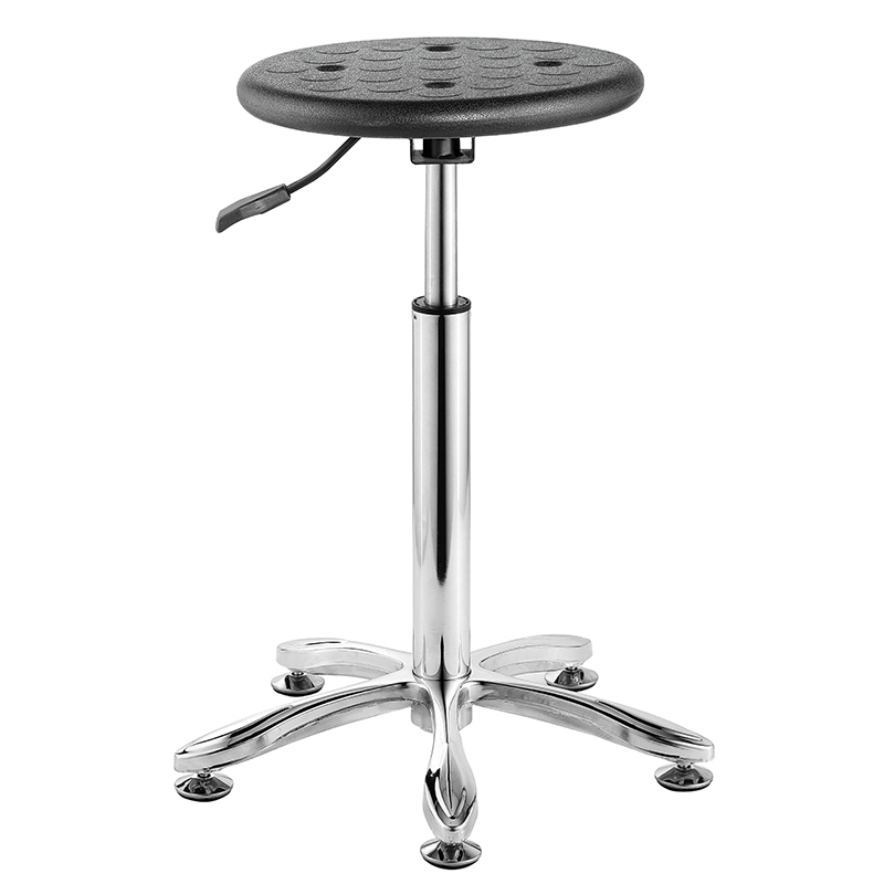 Aluminium alloy & Pu material height adjustable lab chair lab stool