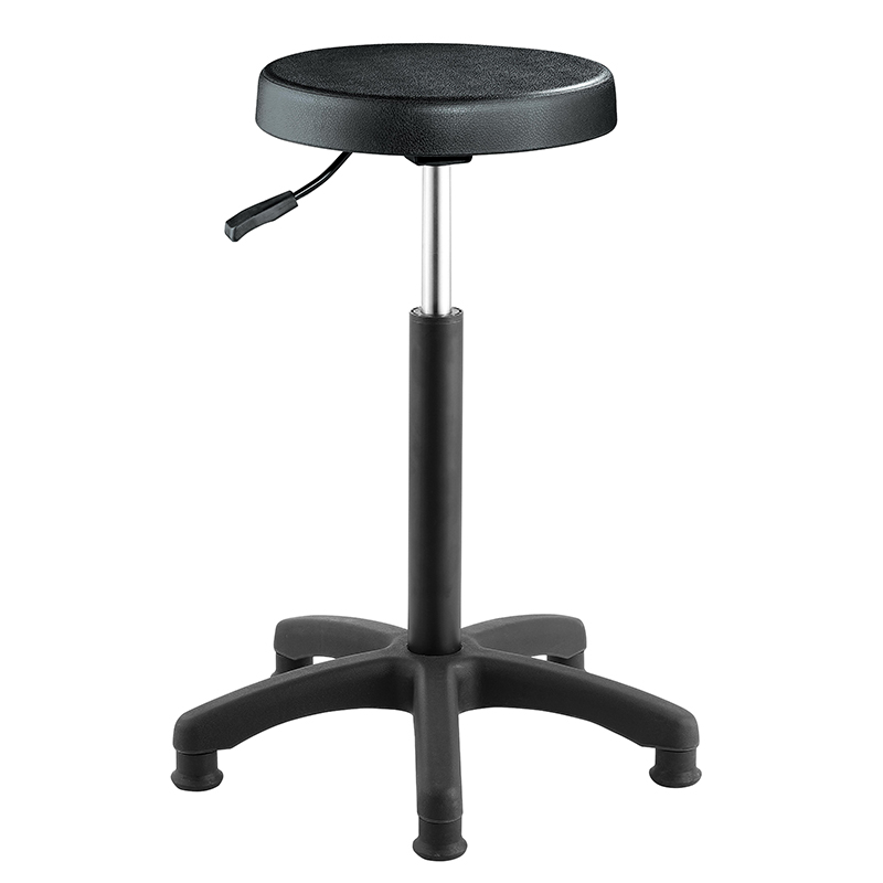 Gas bar lab stool with footring chrome base