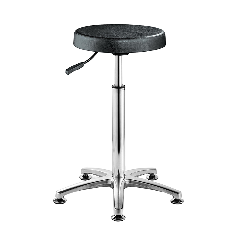 Gas bar lab stool with footring chrome base